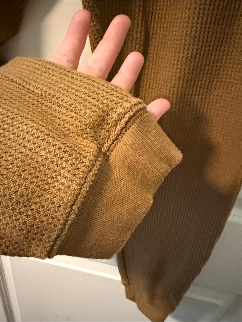 aerie Waffle Knit Joggers in Brown - Picture 4 of 5